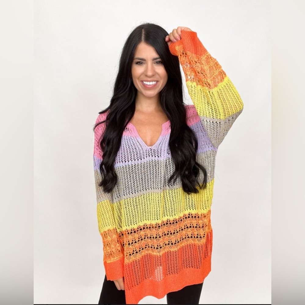 Adora open knit sweater swimsuit coverup gorgeous
